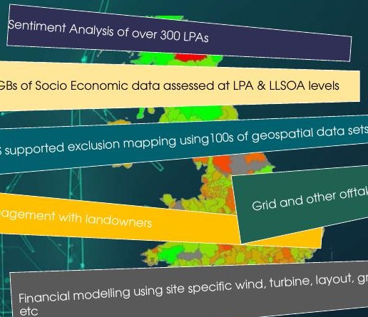 Site screening: sentiment, socio-economics, GIS, landowners, grid and financial modelling